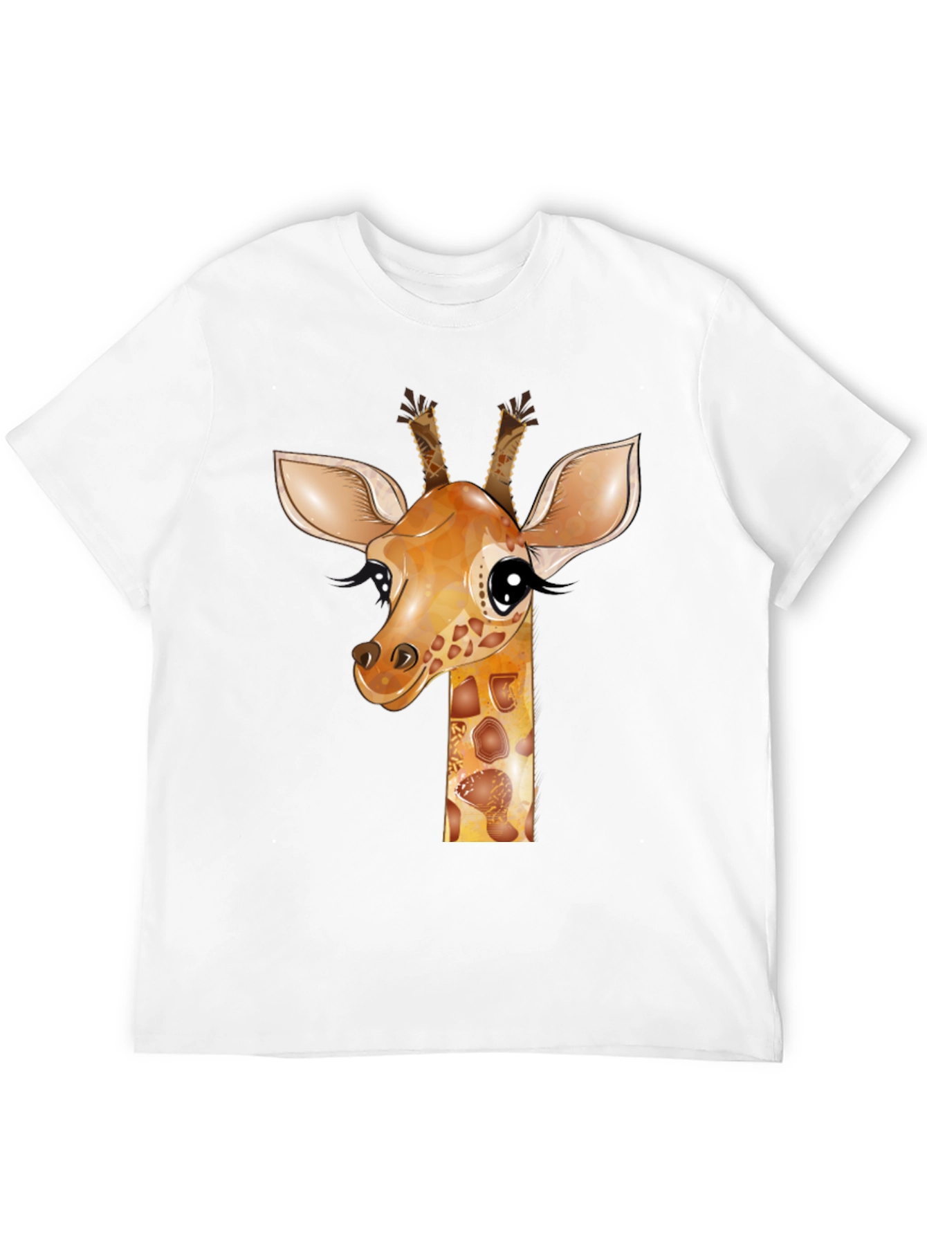 Giraffe Graphic Tee - Black Cotton T-Shirt