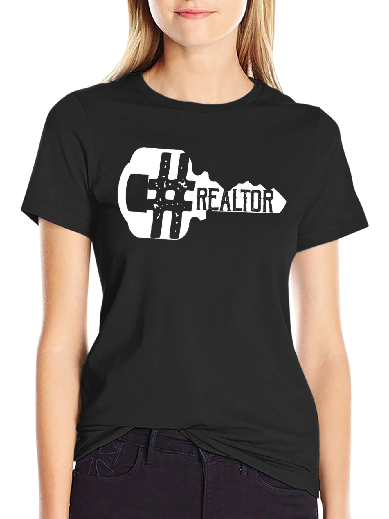 Realtor Key Graphic T-Shirt - Black