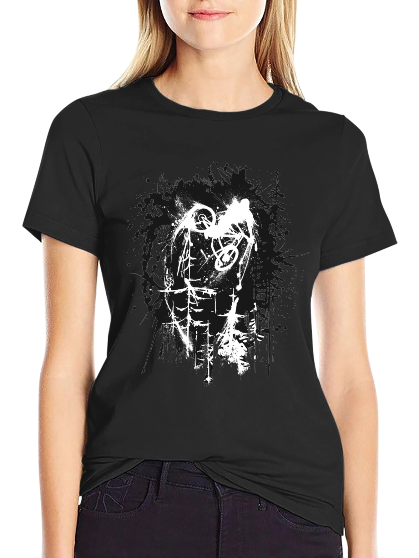 Mountain Biker Graphic Tee - Black