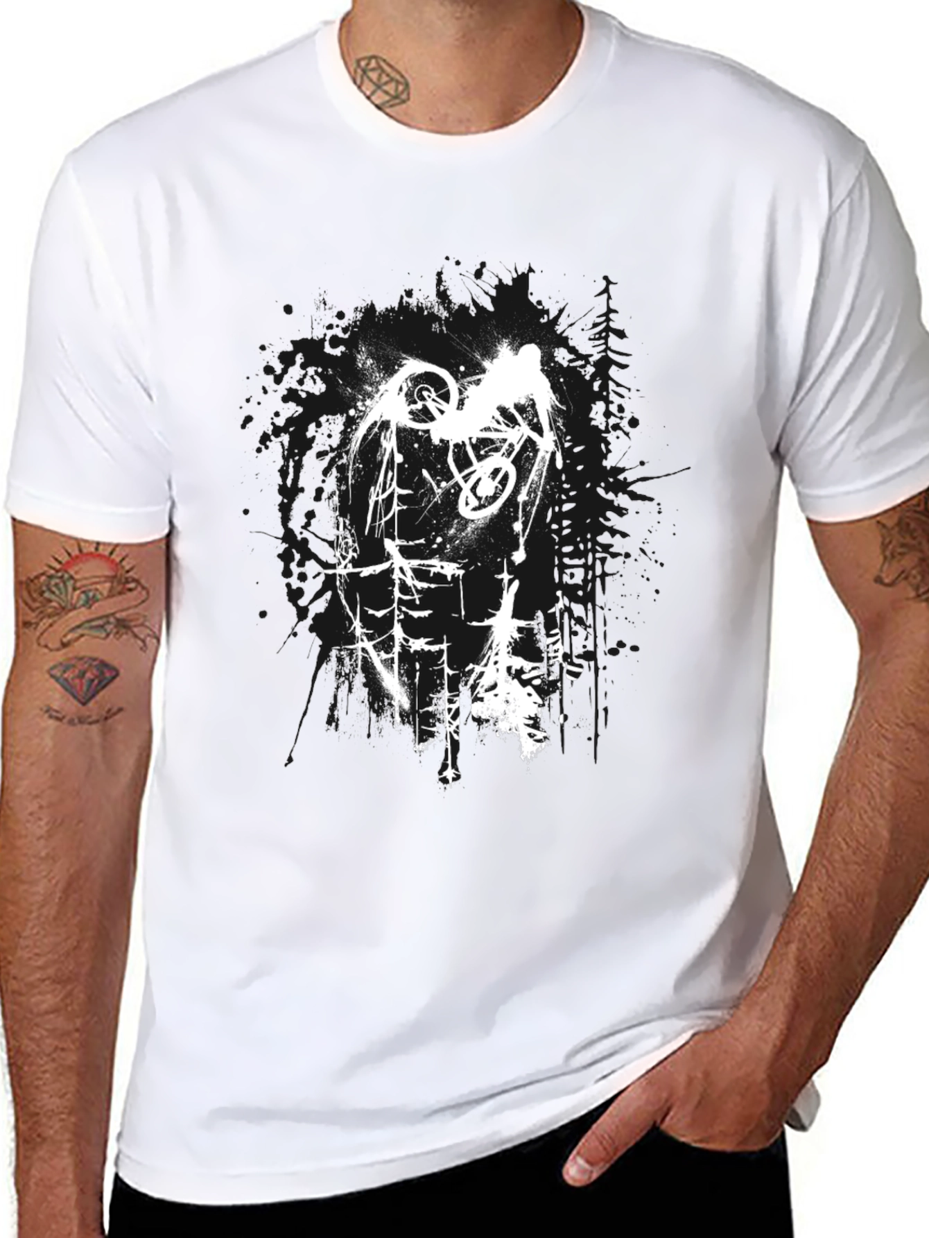 Mountain Biker Graphic Tee - Black