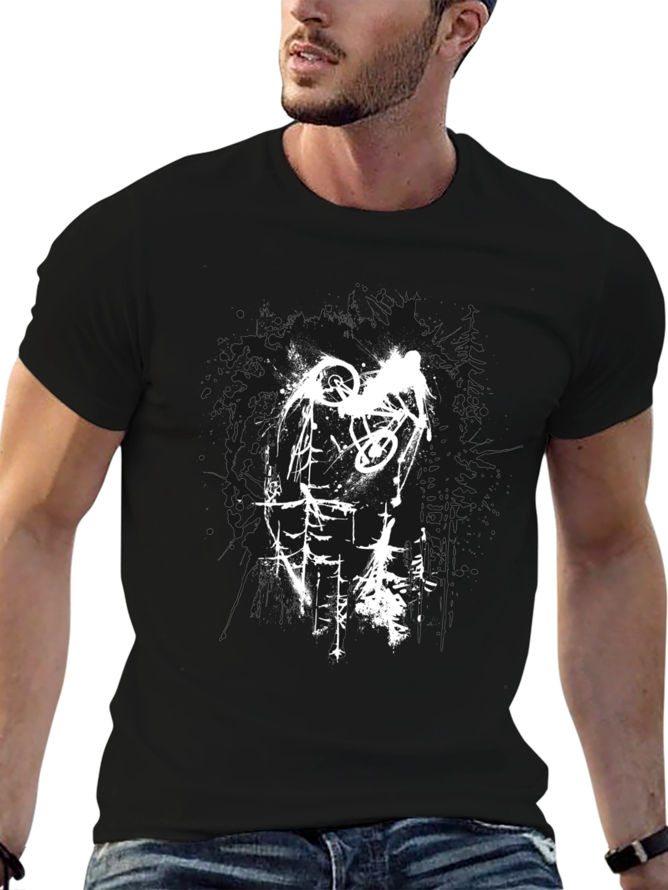 Mountain Biker Graphic Tee - Black