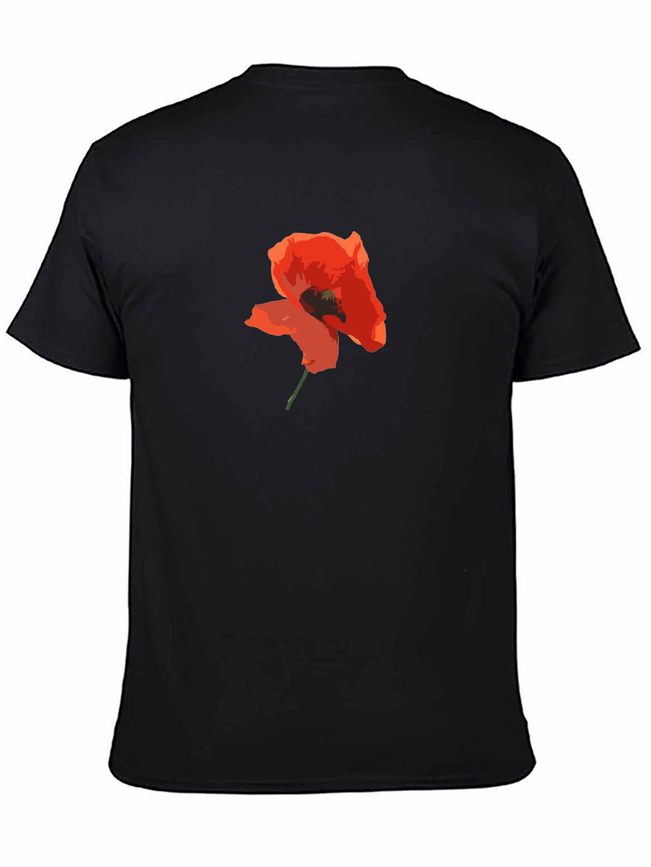 Poppy Graphic Black T-Shirt