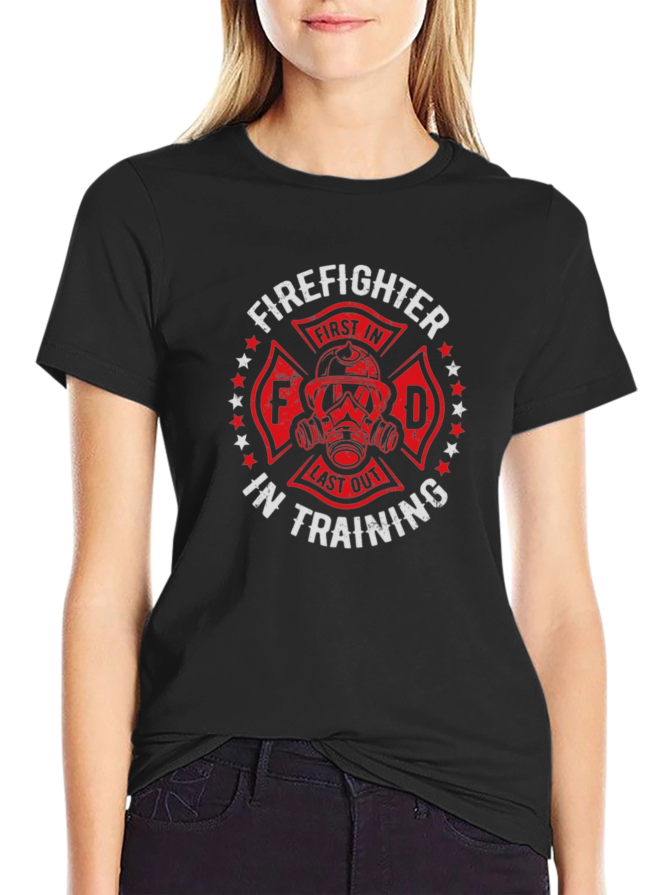 Firefighter Training T-Shirt - First In Last Out Design