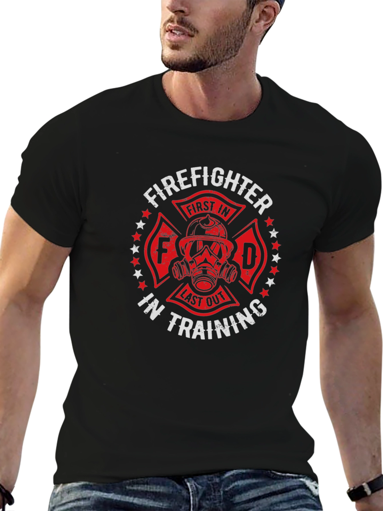 Firefighter Training T-Shirt - First In Last Out Design