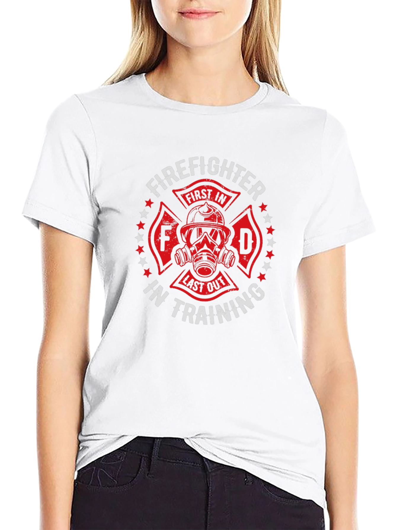 Firefighter Training T-Shirt - First In Last Out Design