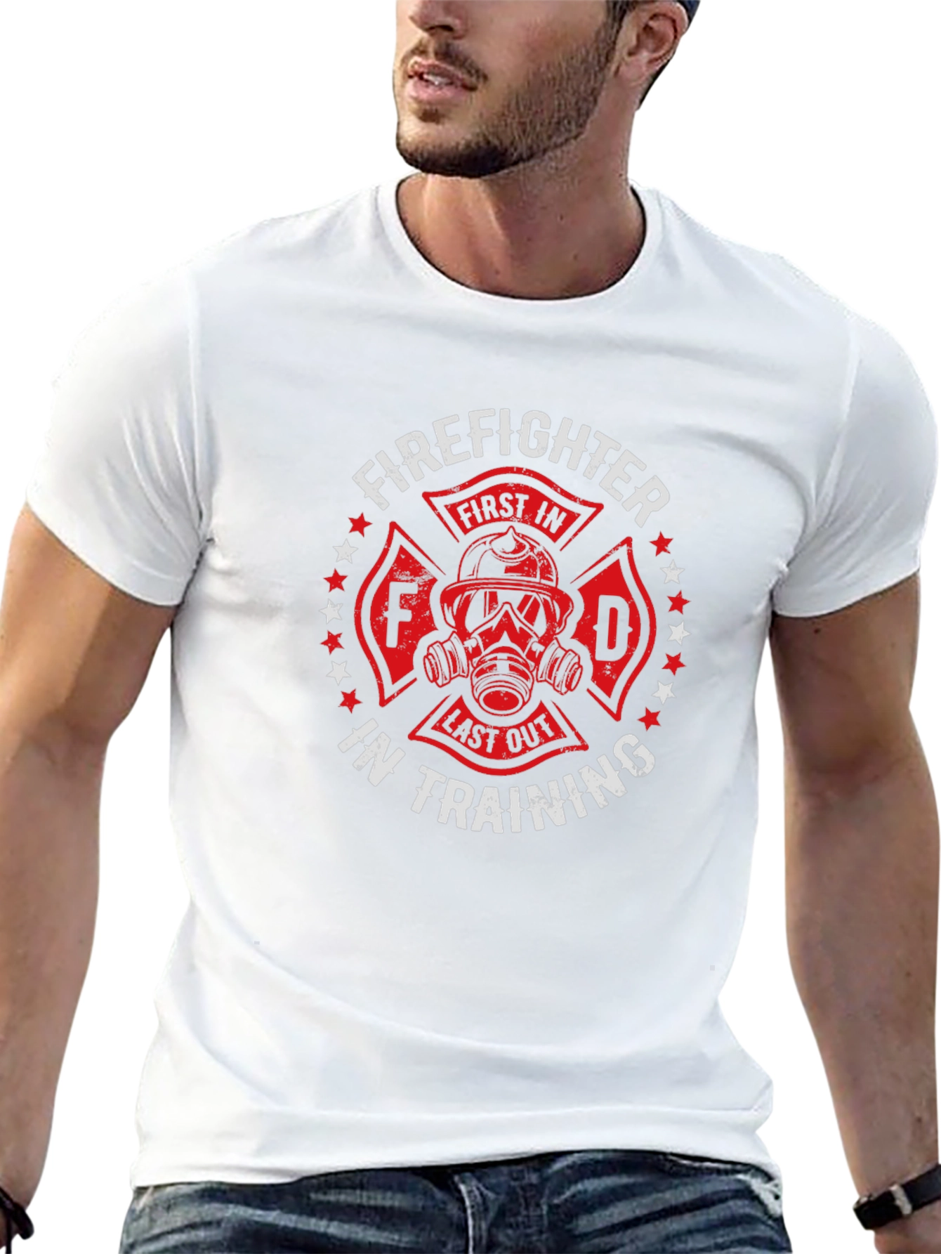 Firefighter Training T-Shirt - First In Last Out Design