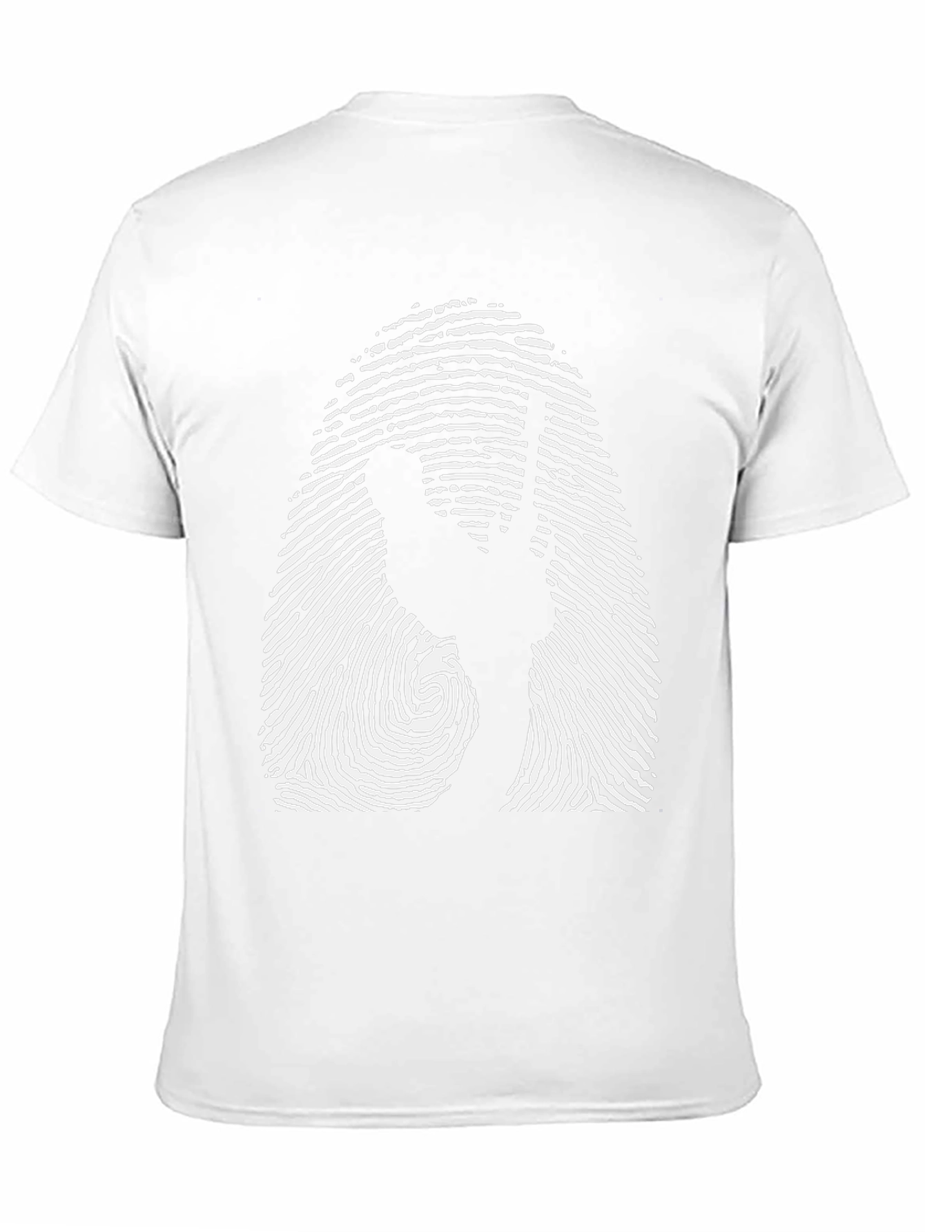 Peace Sign Fingerprint Black T-Shirt
