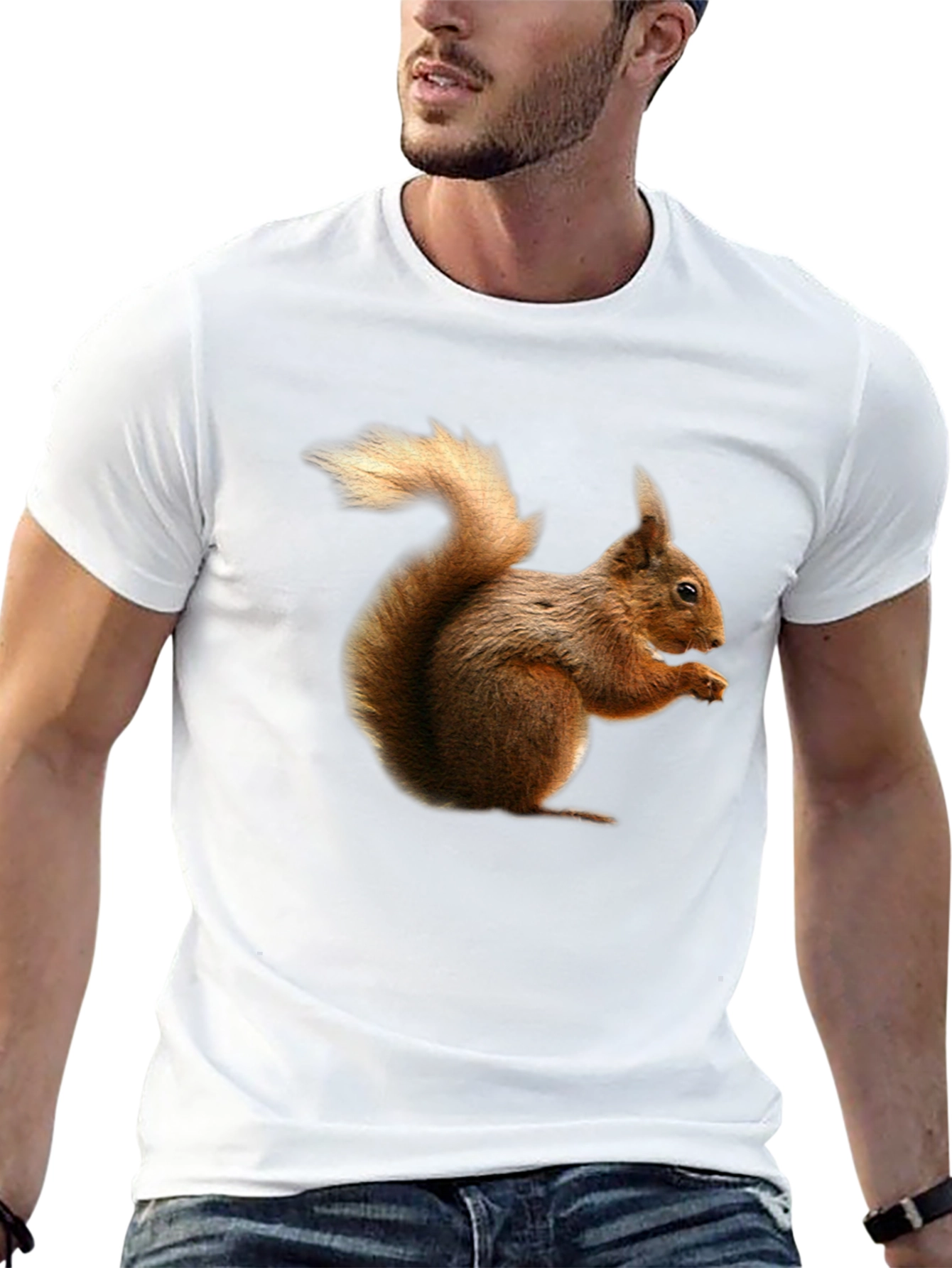 Squirrel Graphic Black T-Shirt