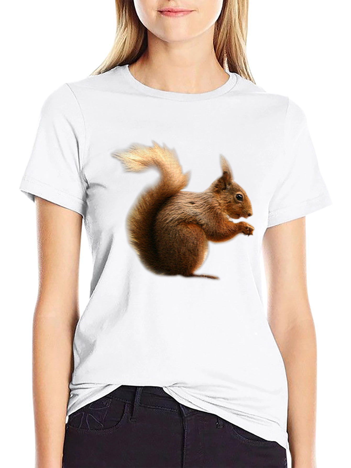 Squirrel Graphic Black T-Shirt