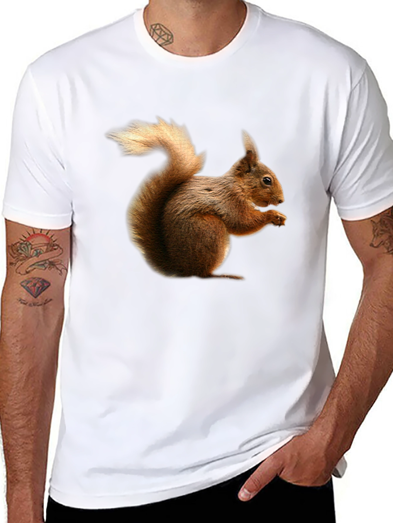 Squirrel Graphic Black T-Shirt