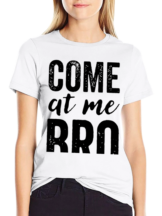 Come At Me Bro Graphic Tee - Black Crew Neck