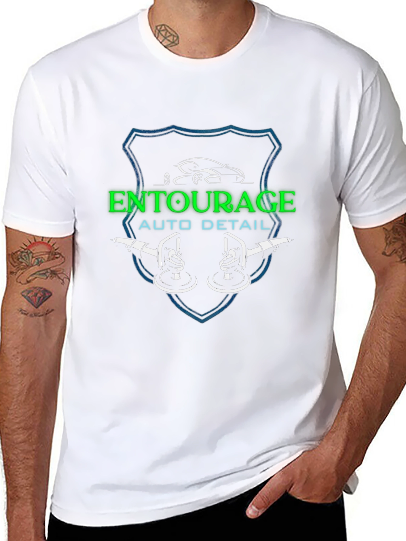 Entourage Auto Detail Black T-Shirt