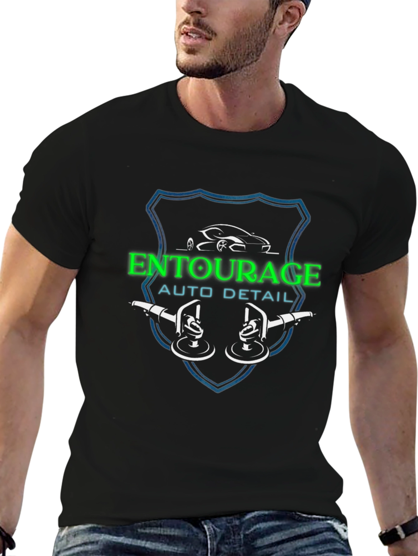 Entourage Auto Detail Black T-Shirt