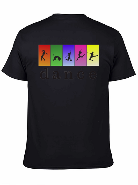 Dance Silhouette Graphic Tee - Black Casual Shirt