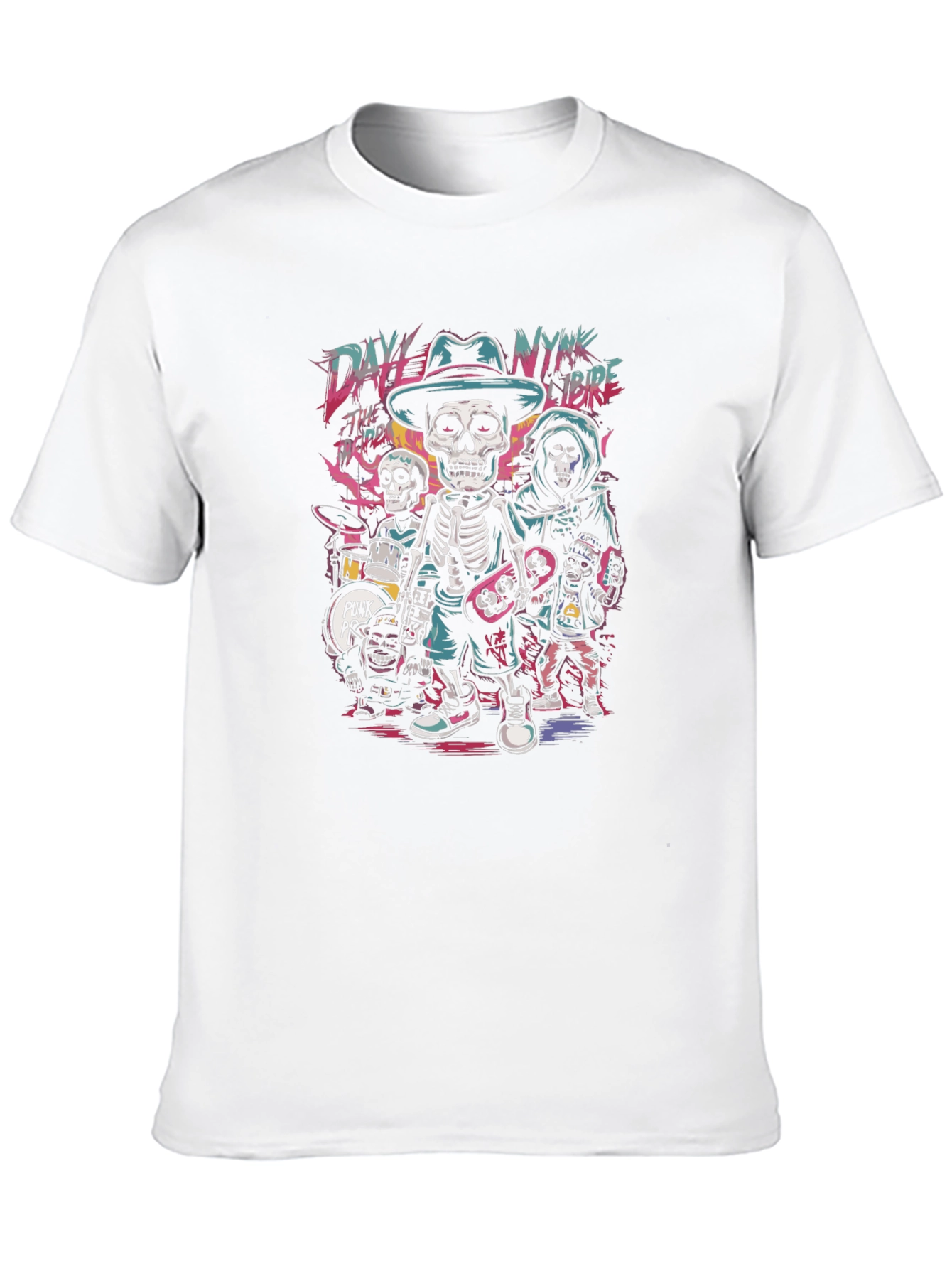 Skeleton Band T-Shirt - Punk Rock Vibe