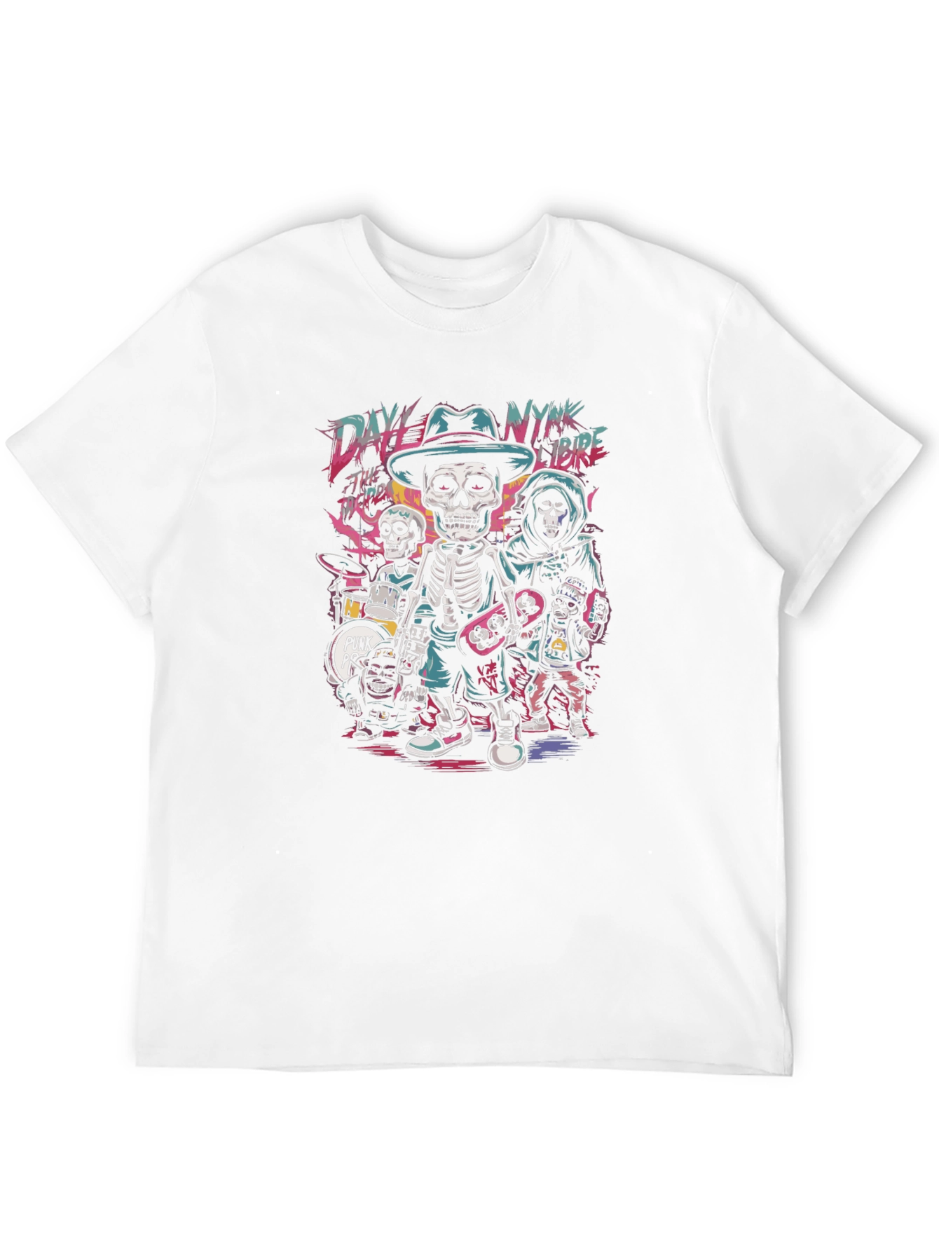 Skeleton Band T-Shirt - Punk Rock Vibe