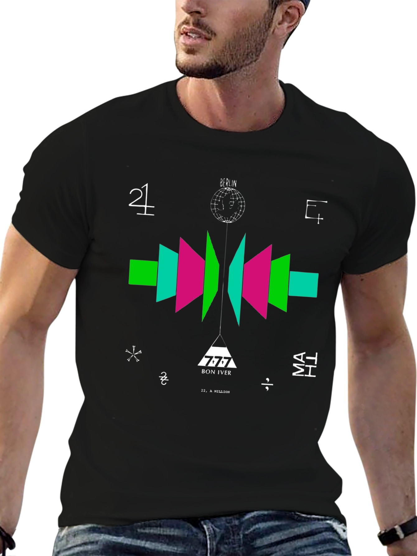 Abstract Graphic Tee - Bon Iver Inspired Design