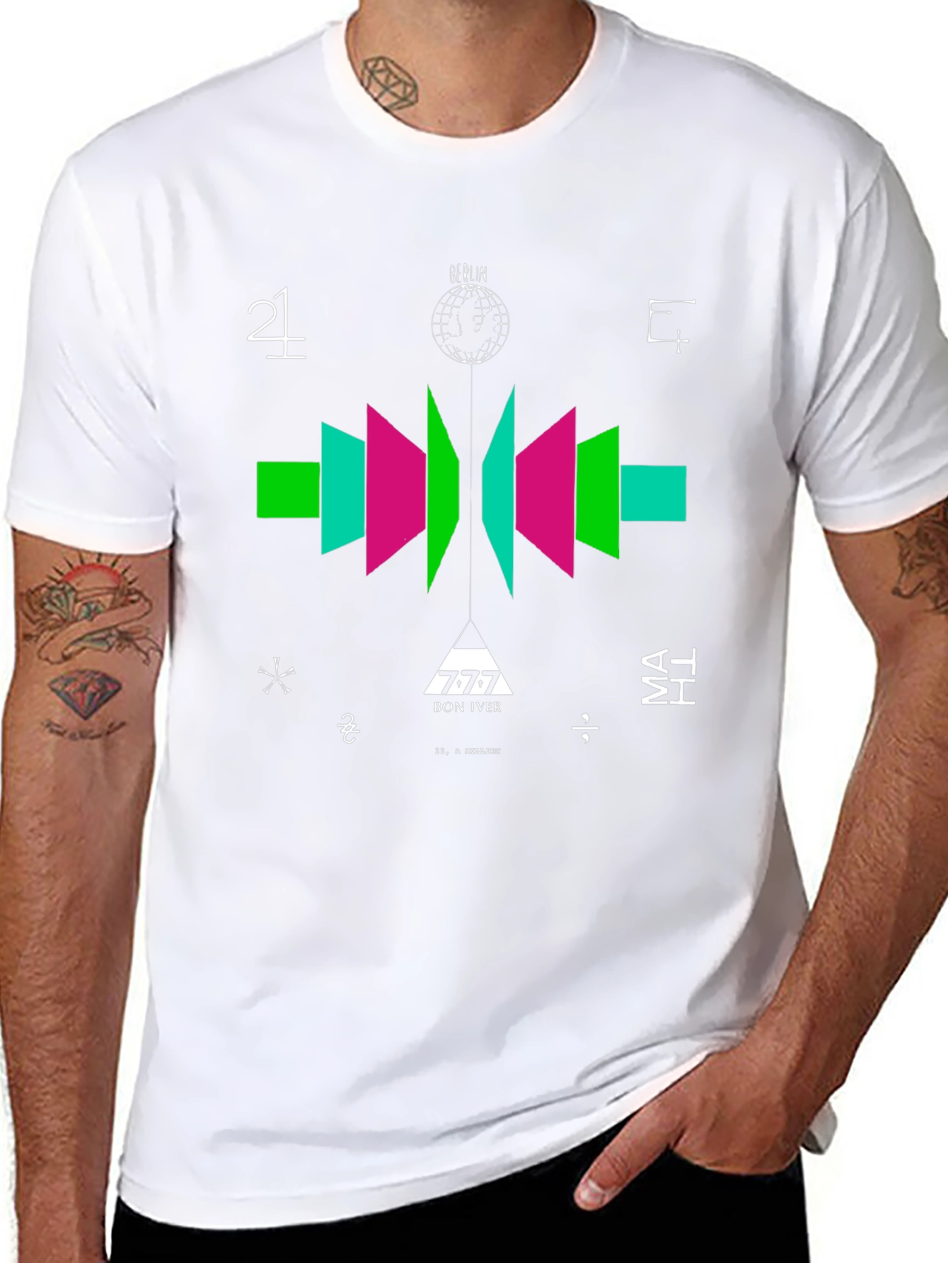 Abstract Graphic Tee - Bon Iver Inspired Design