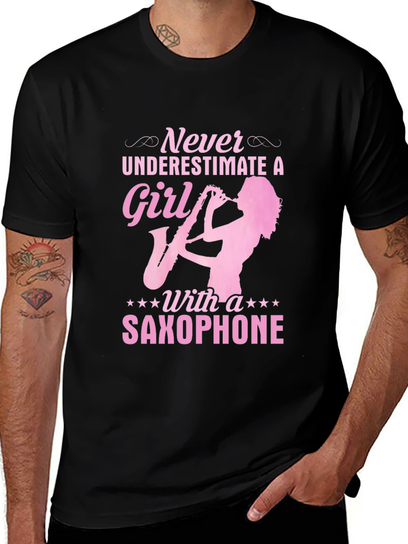 Saxophone Girl T-Shirt - Never Underestimate!