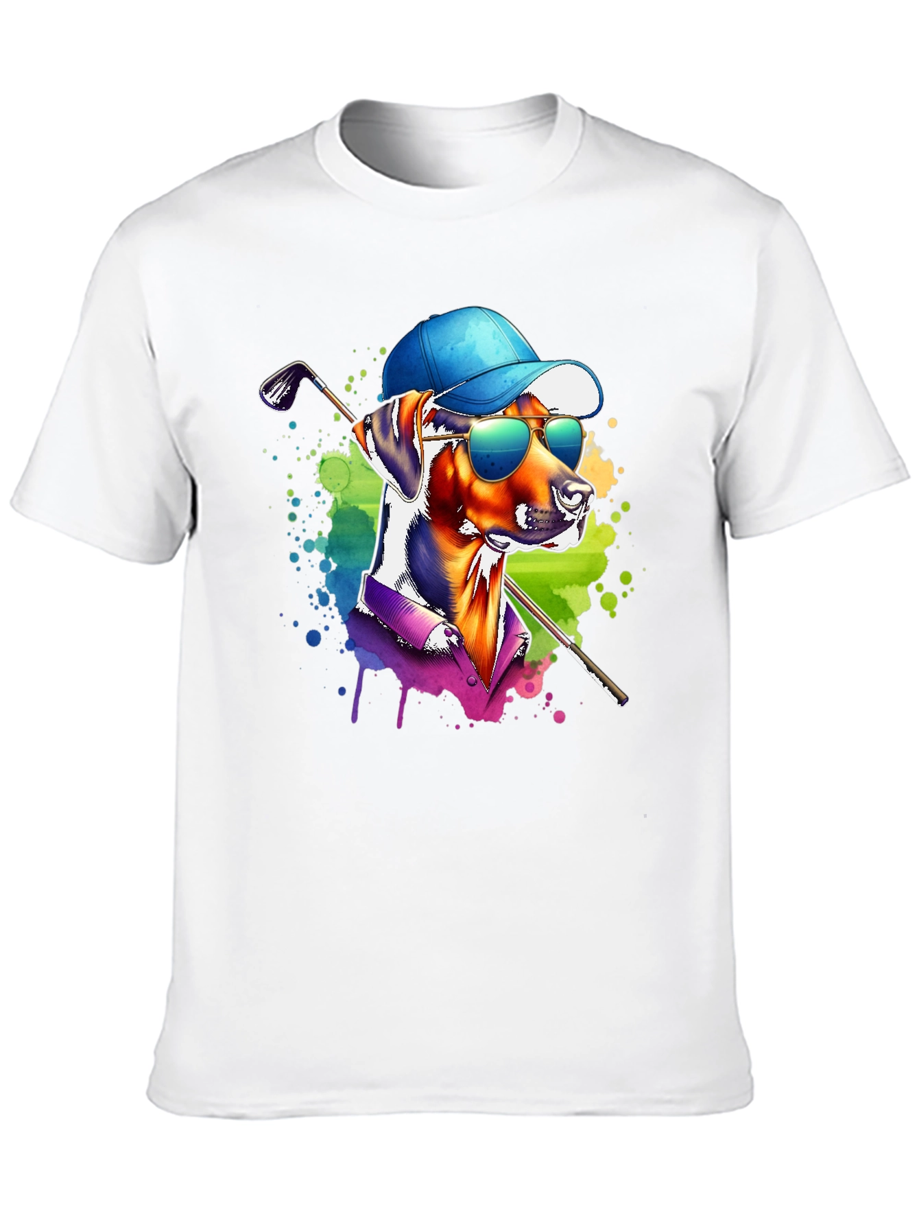 Dog Golfer Graphic T-Shirt
