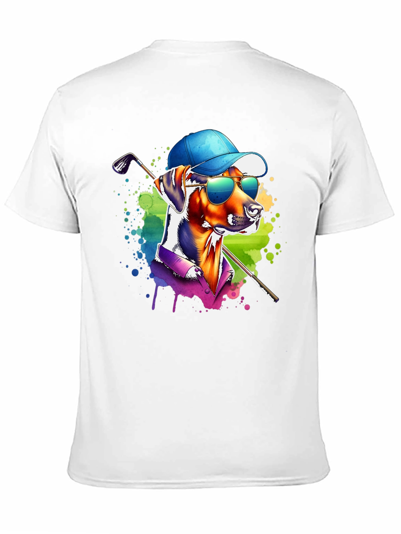 Dog Golfer Graphic T-Shirt