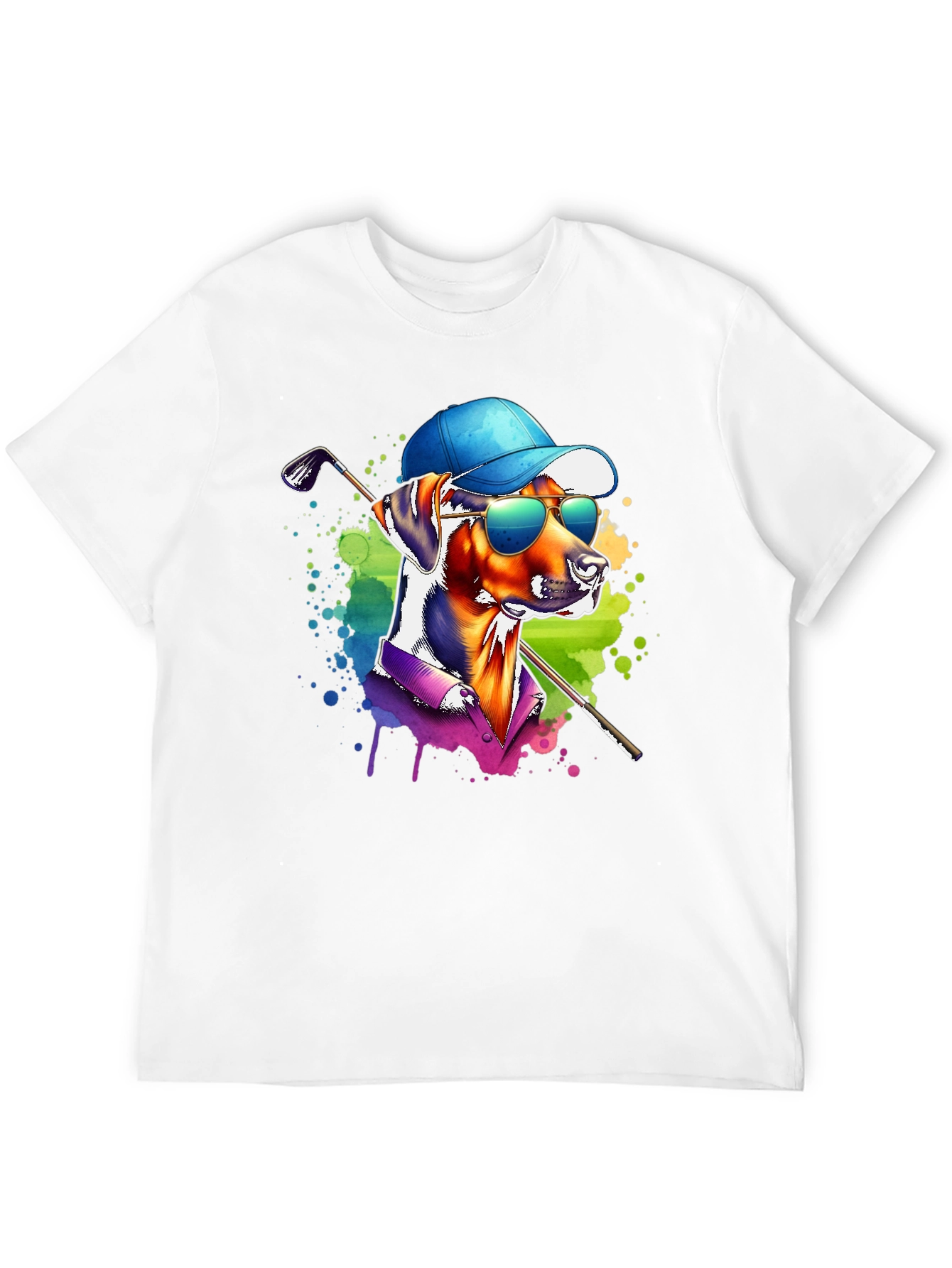 Dog Golfer Graphic T-Shirt