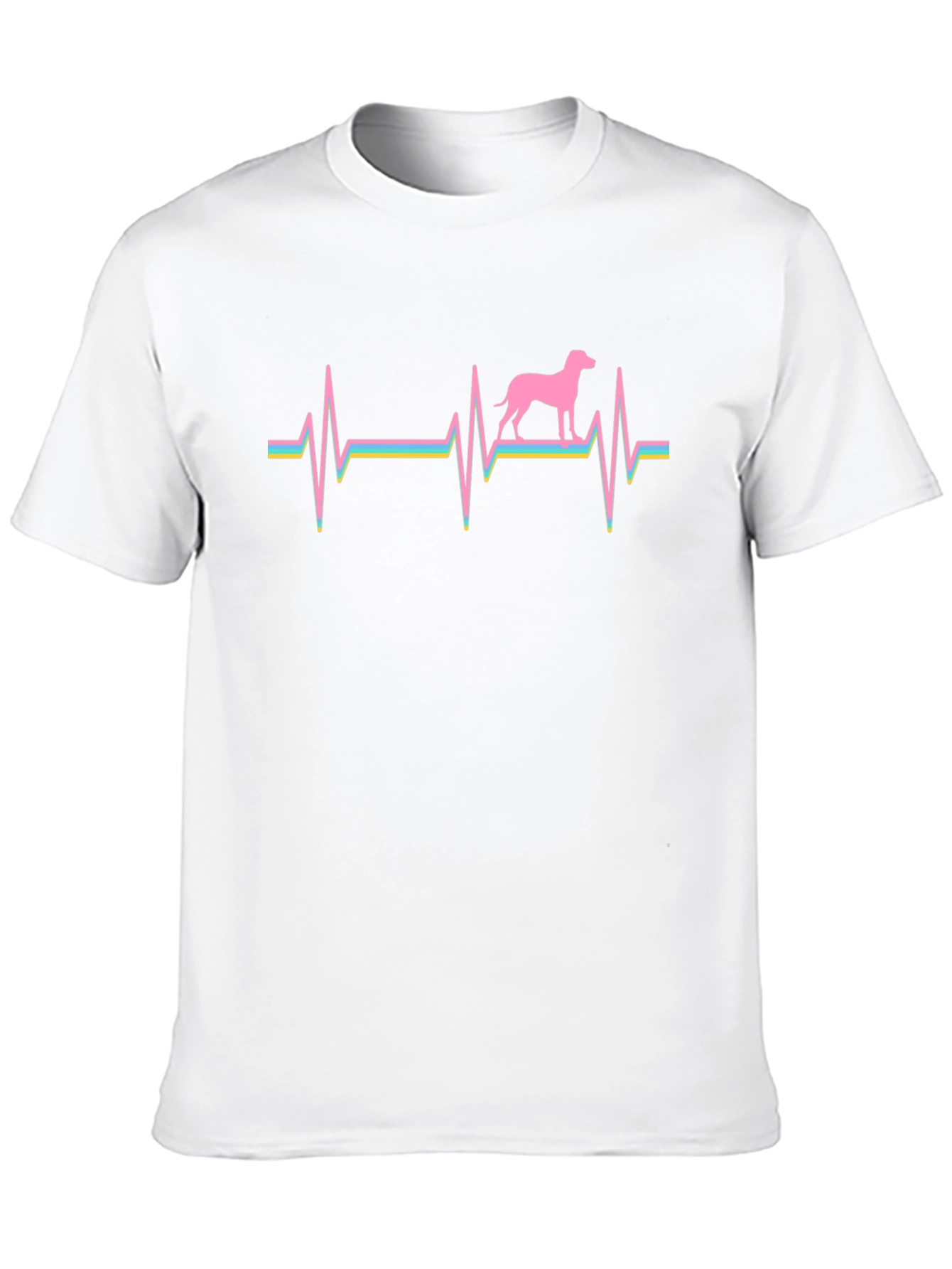 Dog Heartbeat Graphic Tee - Black
