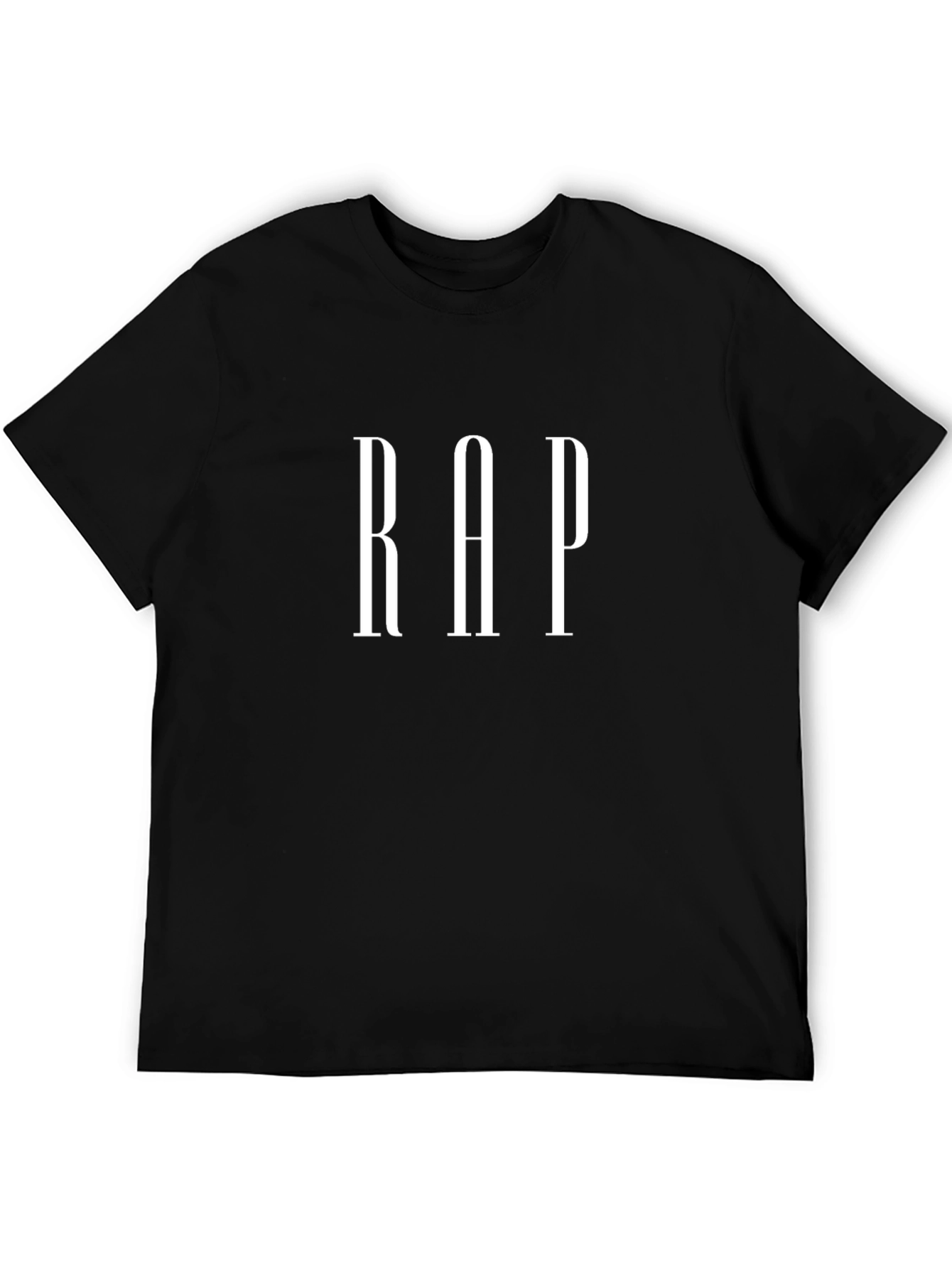 Black T-Shirt with Bold RAP Graphic