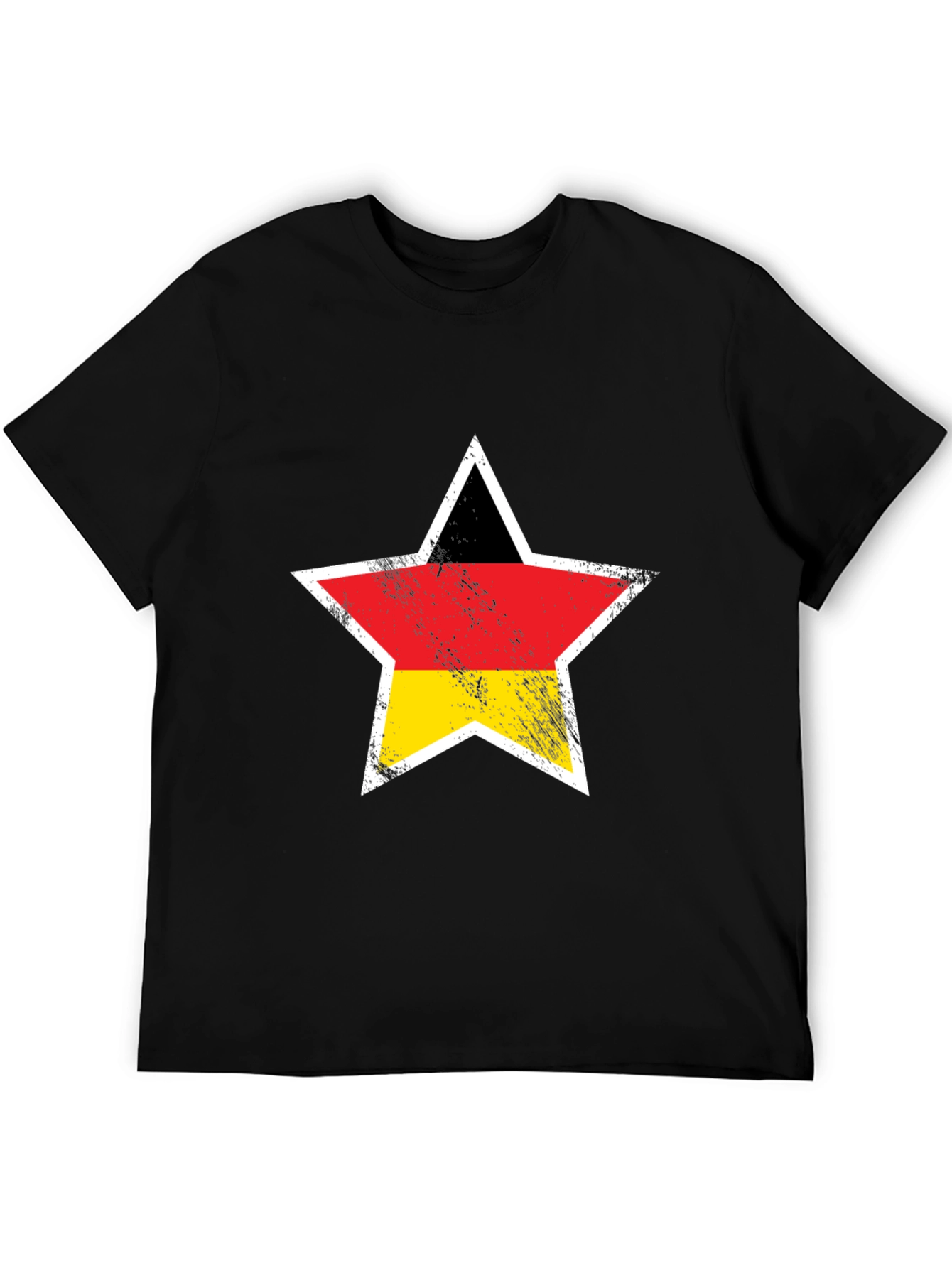 German Flag Star Graphic Black T-Shirt