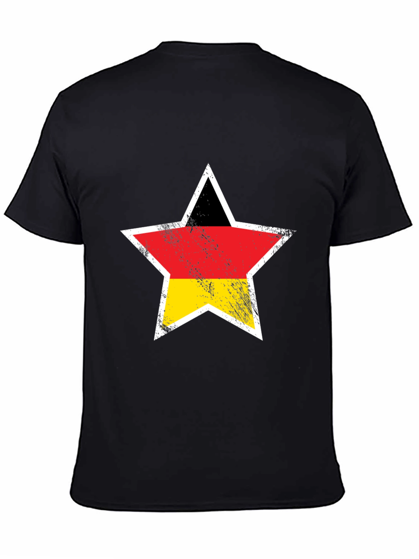 German Flag Star Graphic Black T-Shirt