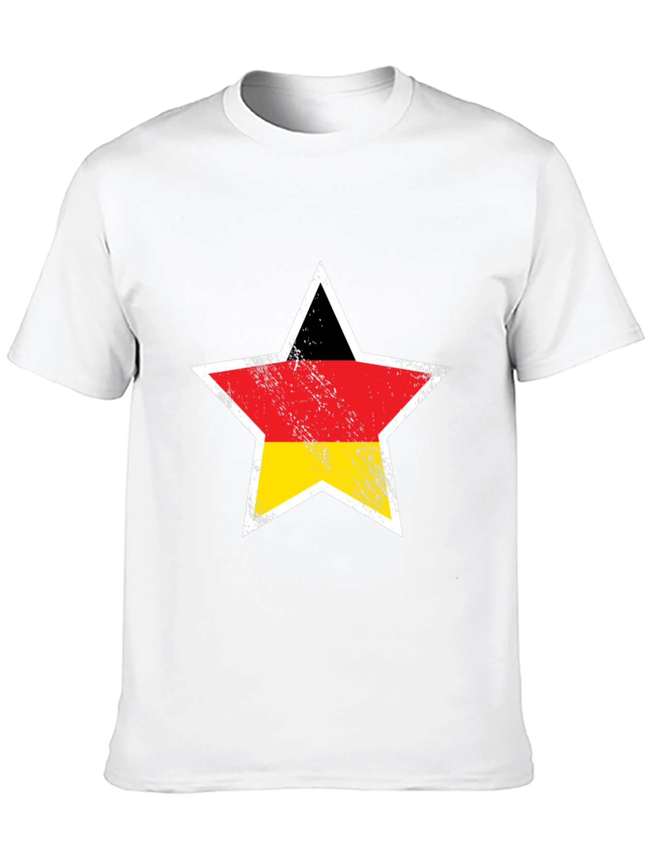 German Flag Star Graphic Black T-Shirt