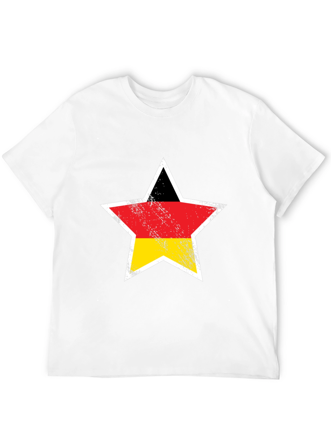 German Flag Star Graphic Black T-Shirt