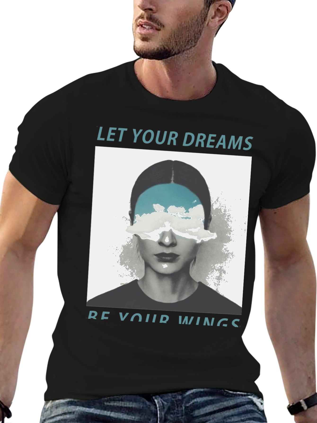 Dream Wings Graphic Tee - Unisex Black T-Shirt
