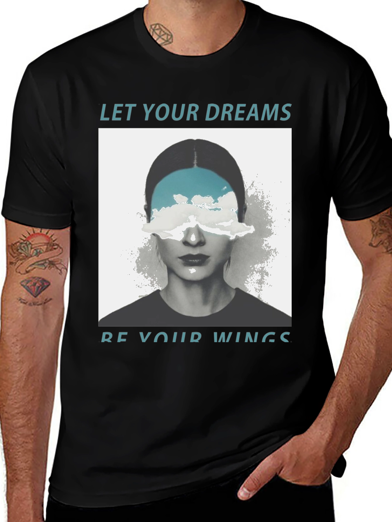Dream Wings Graphic Tee - Unisex Black T-Shirt