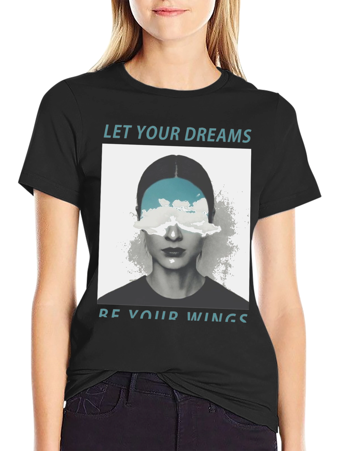 Dream Wings Graphic Tee - Unisex Black T-Shirt