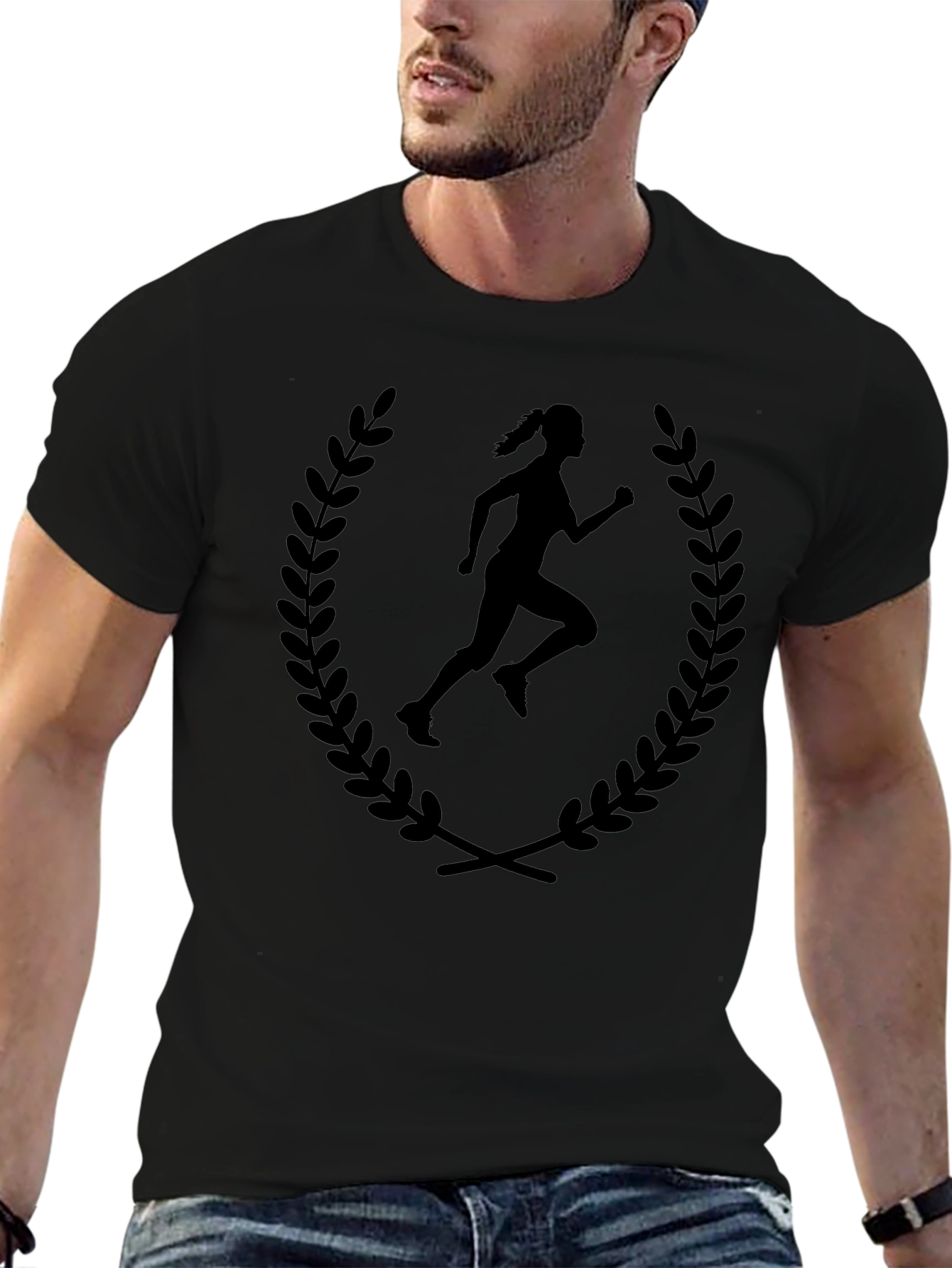 Runner Silhouette Graphic Tee - Unisex Cotton T-Shirt