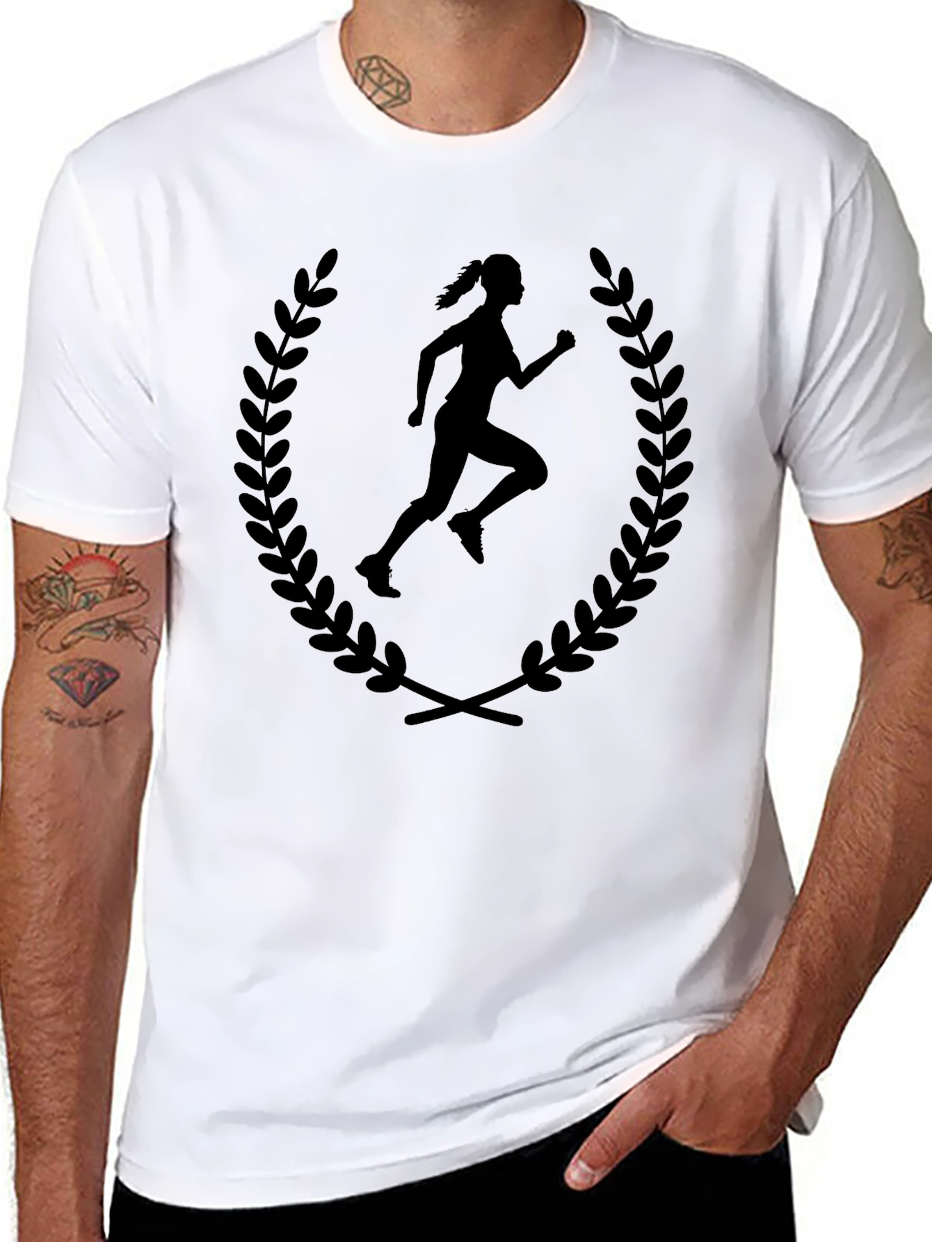 Runner Silhouette Graphic Tee - Unisex Cotton T-Shirt