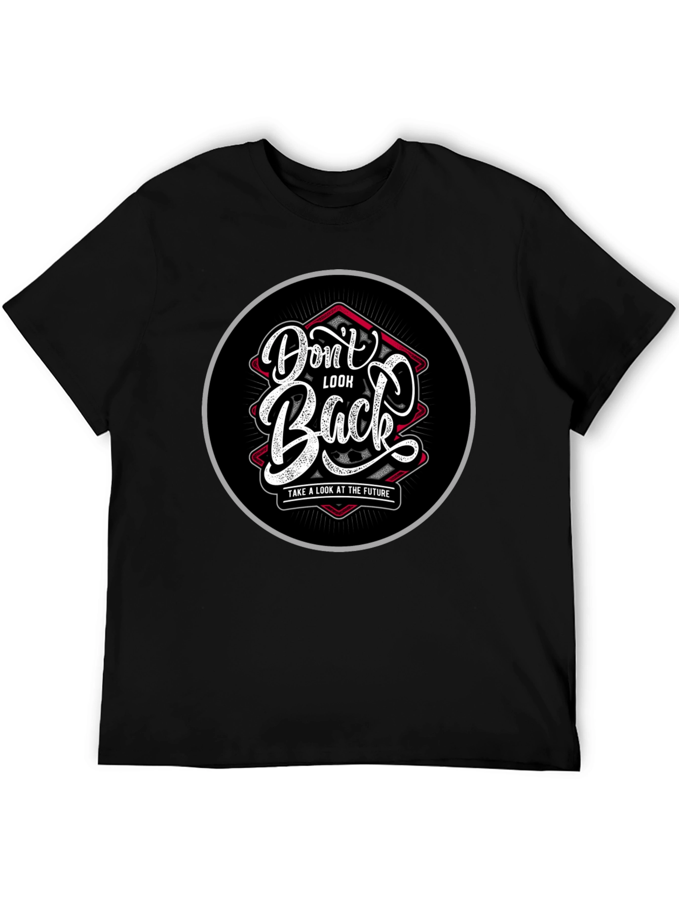 Dont Look Back Graphic Black T-Shirt