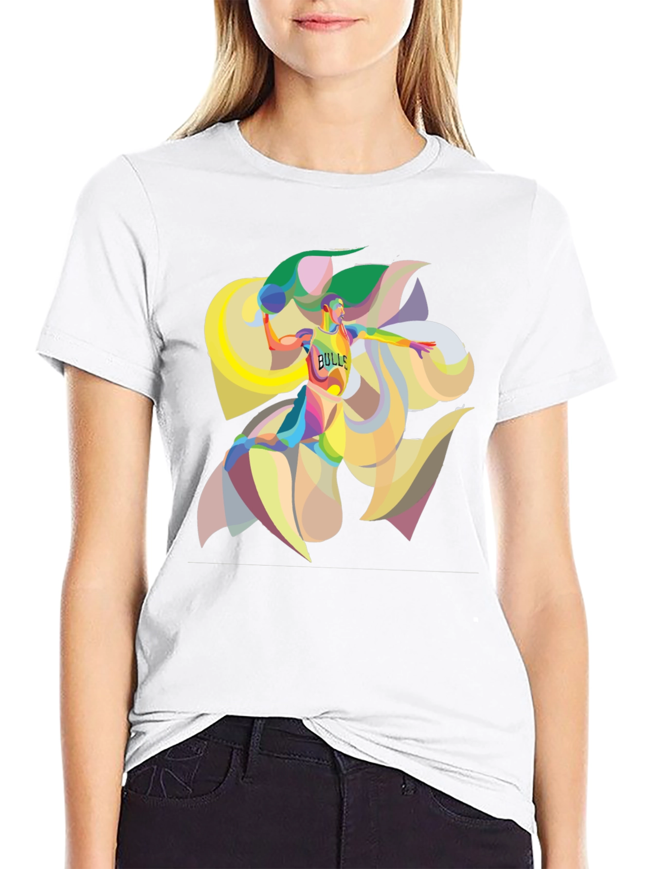 Bulls Basketball Graphic T-Shirt - Bold Artistic Design
