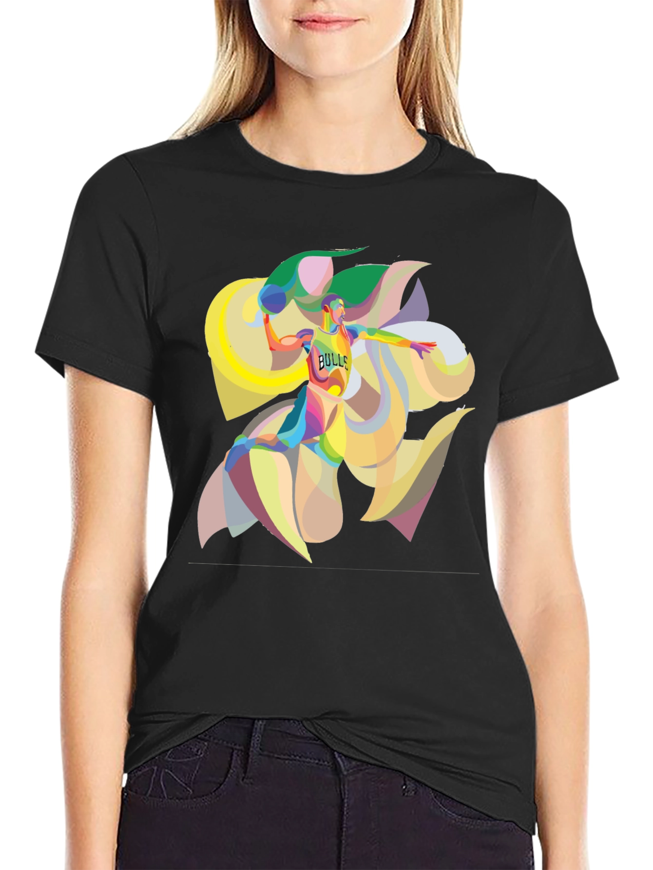 Bulls Basketball Graphic T-Shirt - Bold Artistic Design