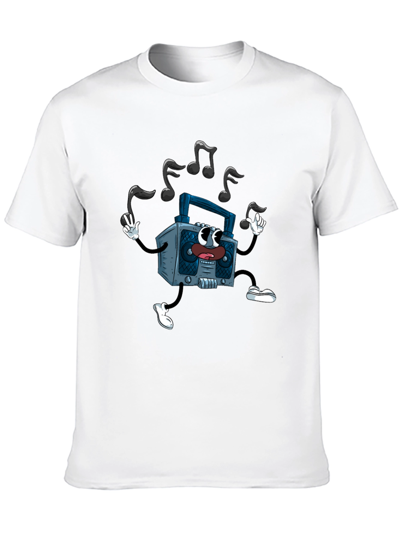 Retro Cartoon Boombox Graphic Tee