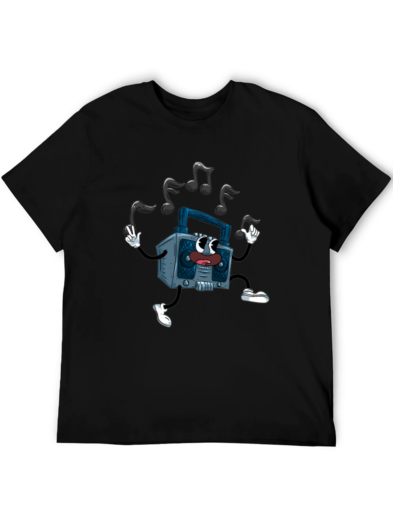 Retro Cartoon Boombox Graphic Tee