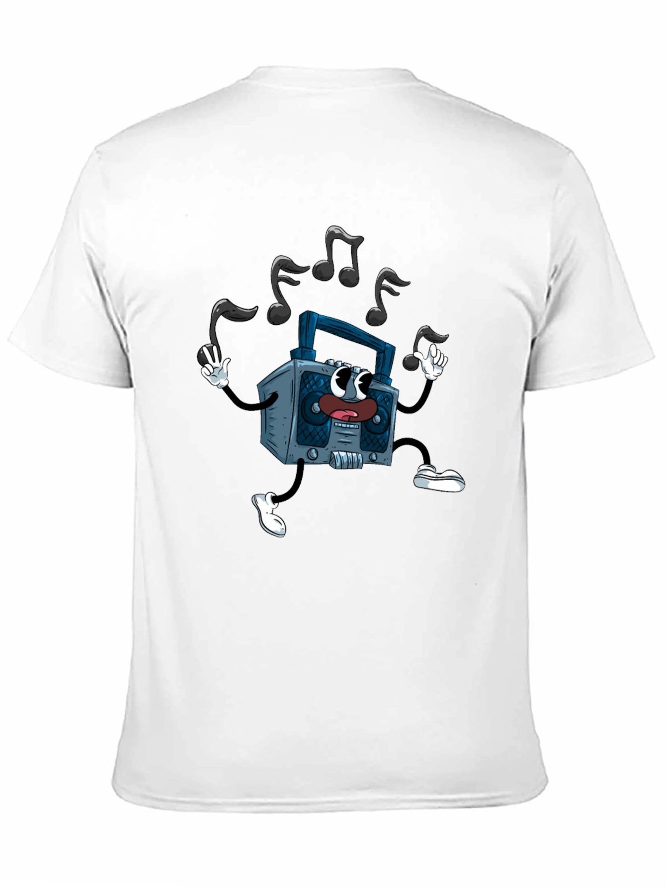 Retro Cartoon Boombox Graphic Tee