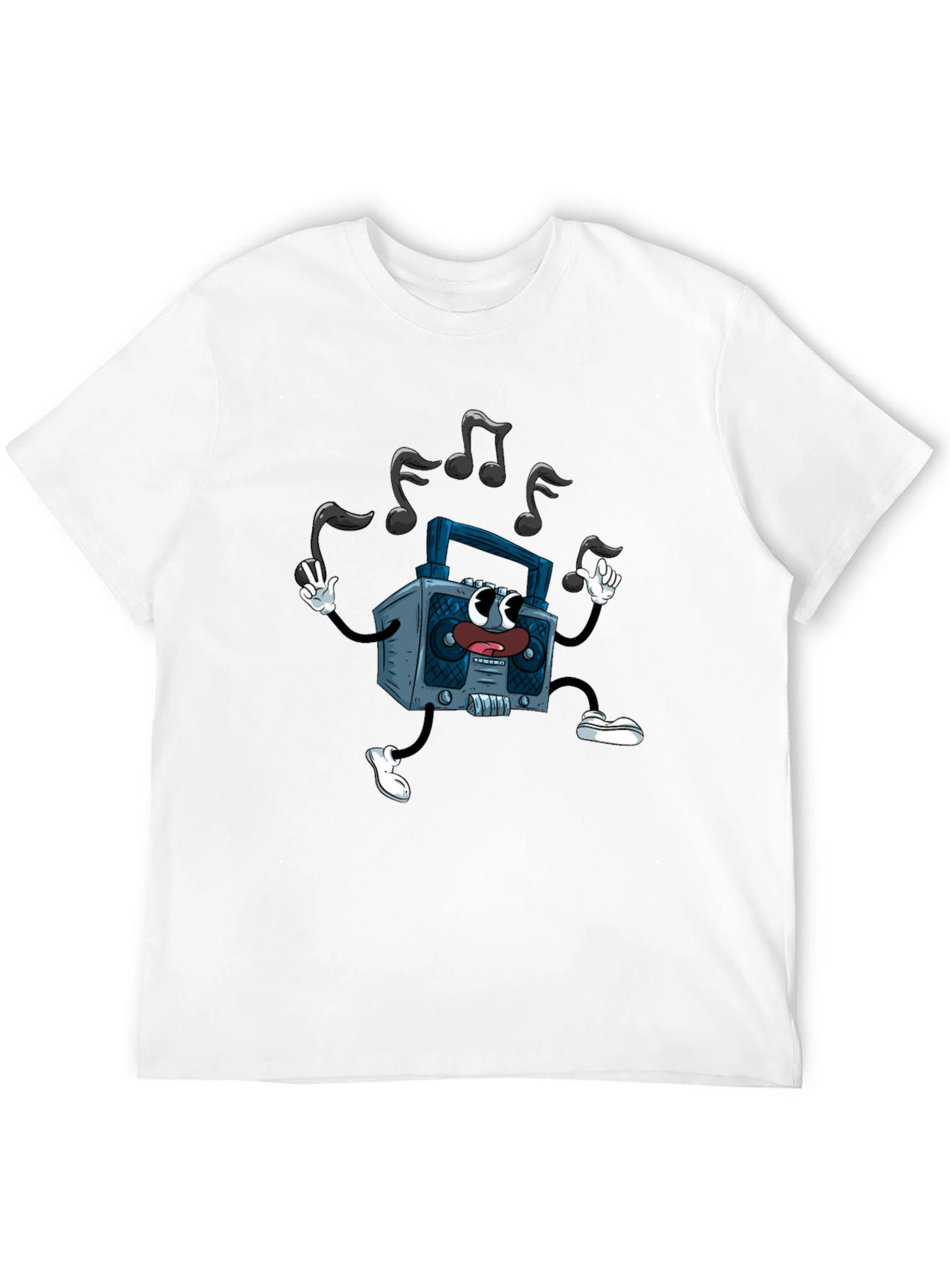 Retro Cartoon Boombox Graphic Tee