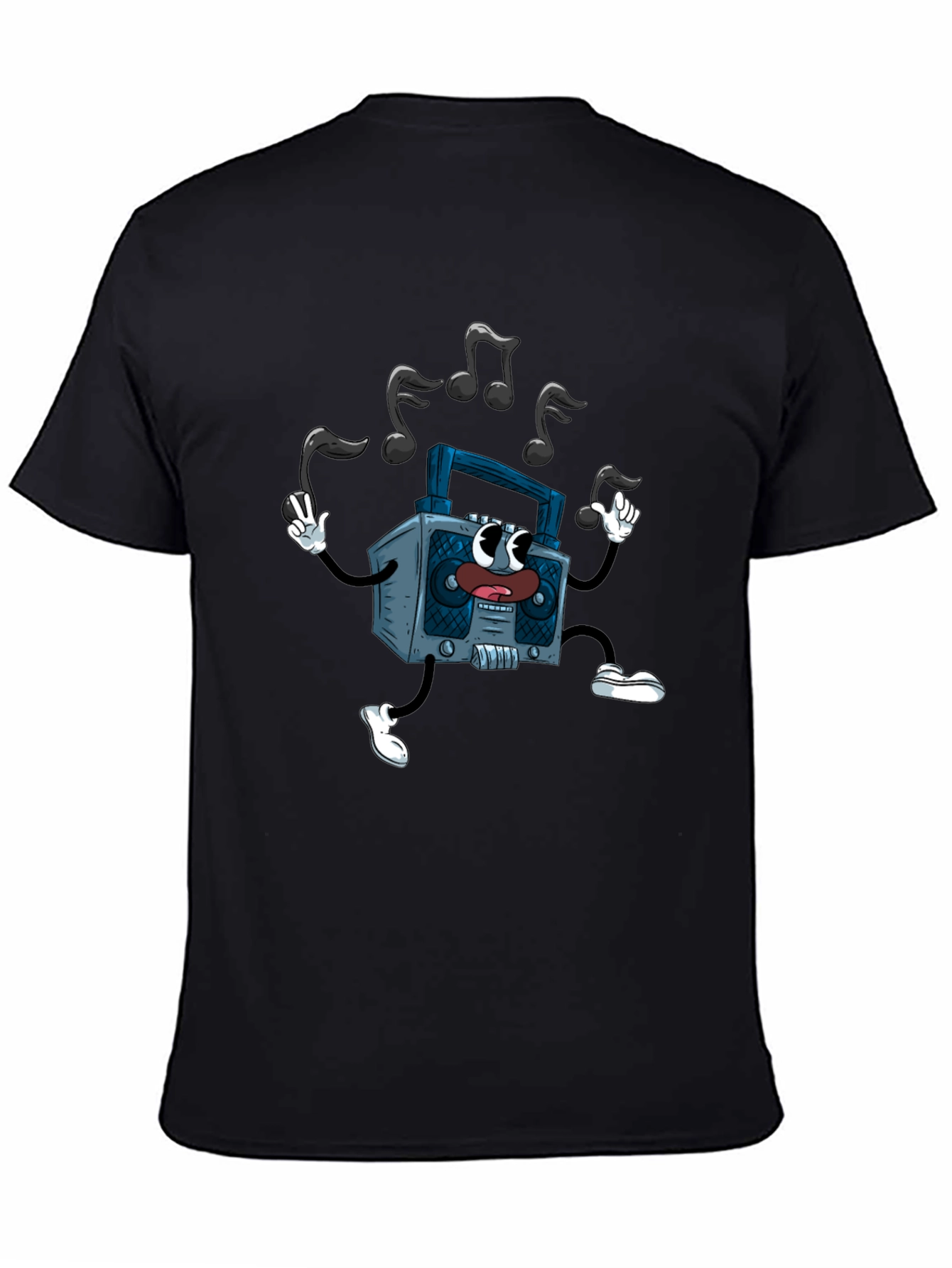 Retro Cartoon Boombox Graphic Tee