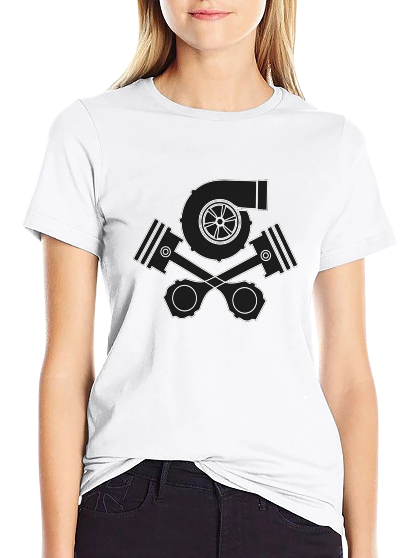 Turbo Pistons T-Shirt - Black Automotive Tee