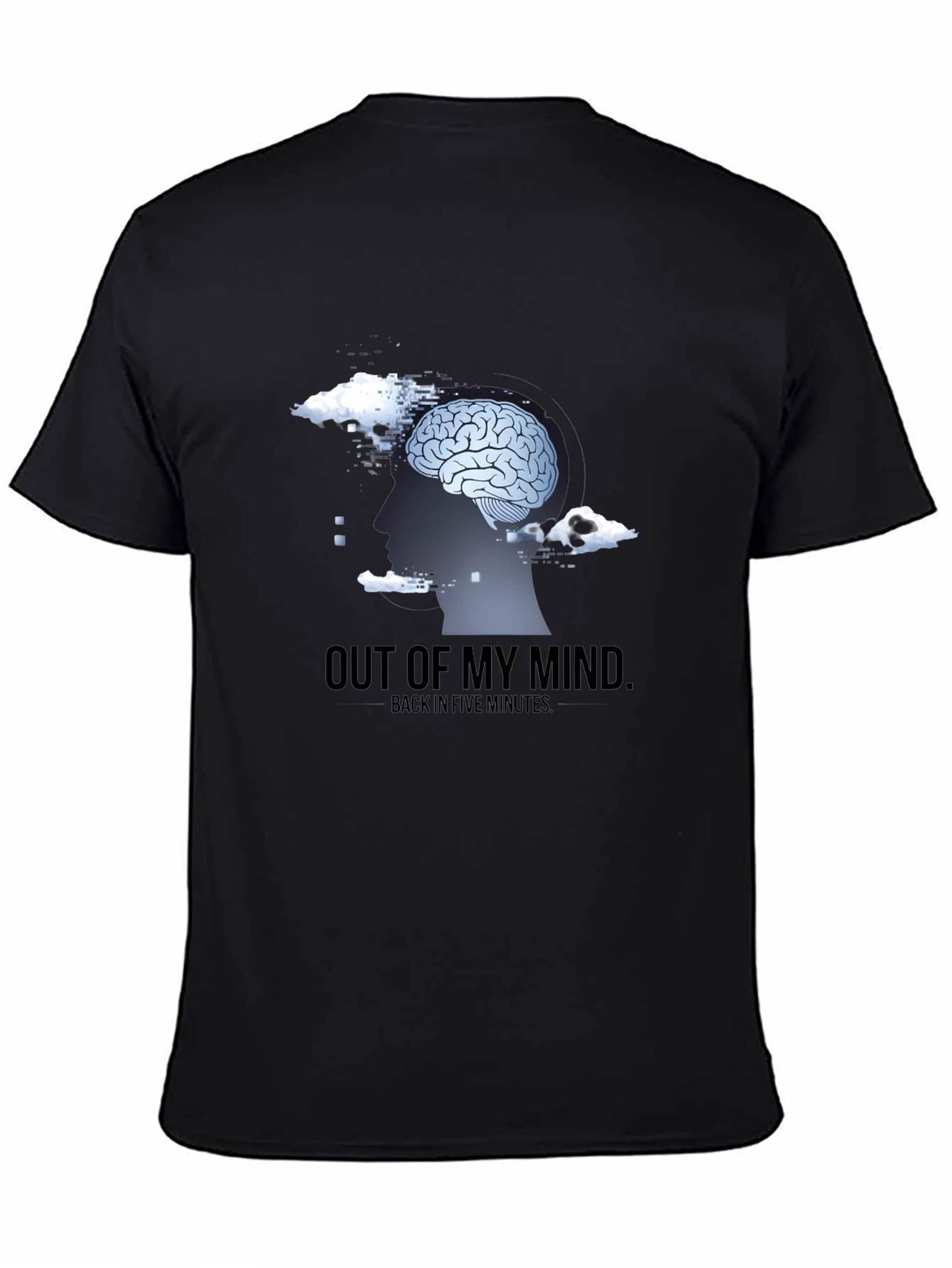 Out of My Mind Mens Black Graphic T-Shirt