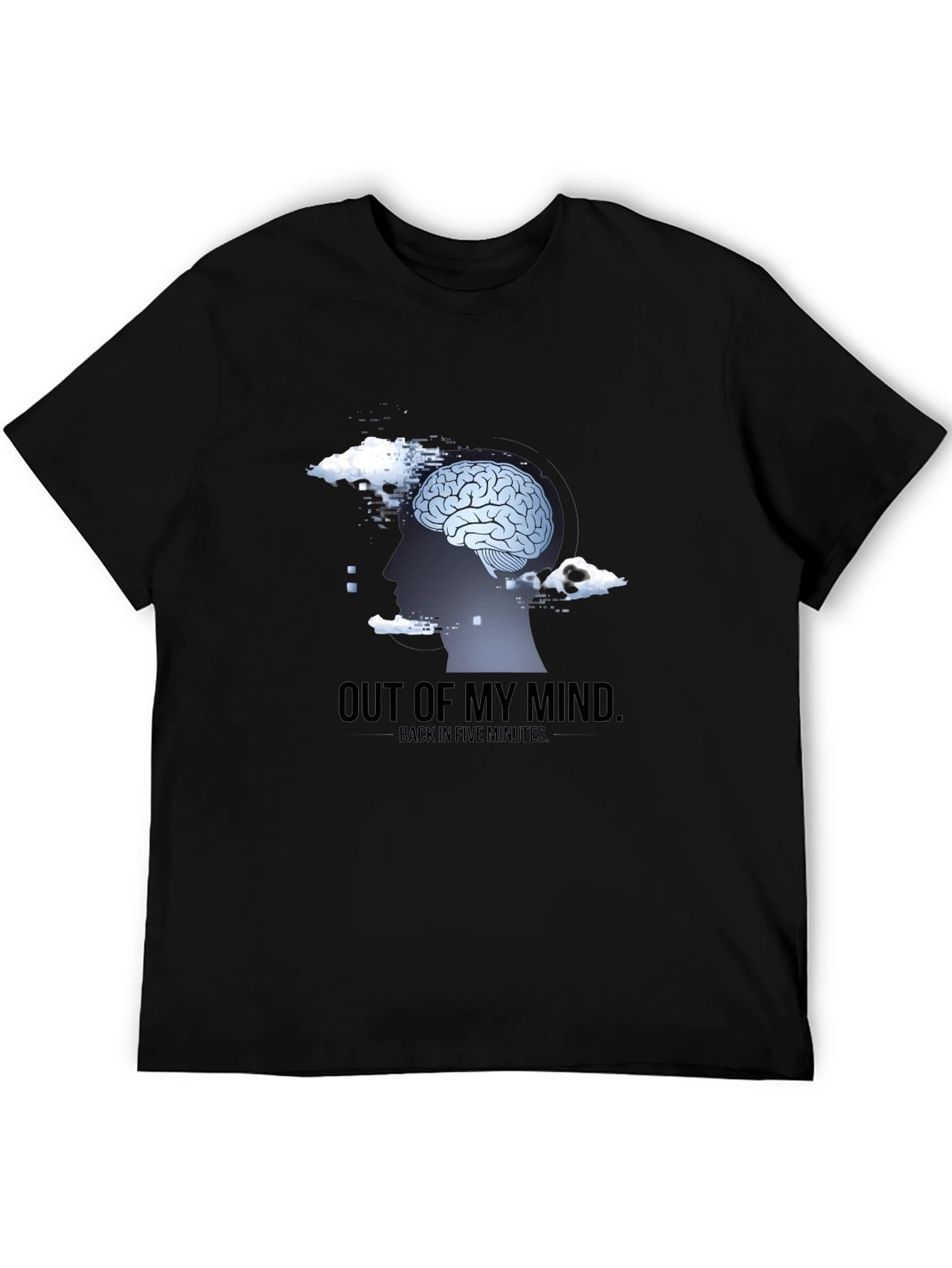 Out of My Mind Mens Black Graphic T-Shirt