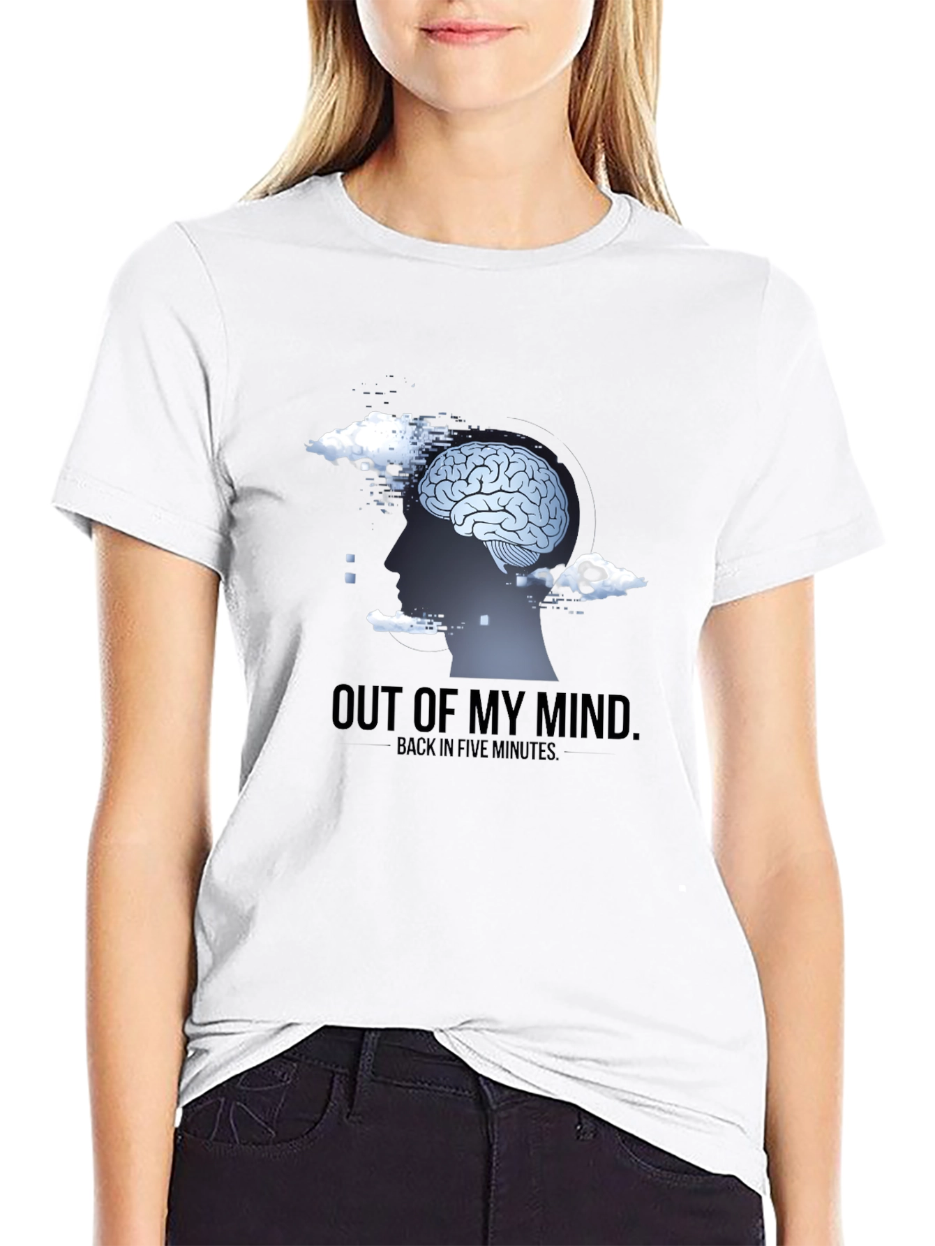 Out of My Mind Mens Black Graphic T-Shirt