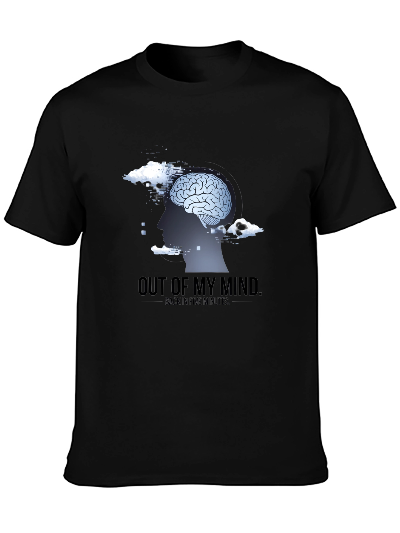 Out of My Mind Mens Black Graphic T-Shirt